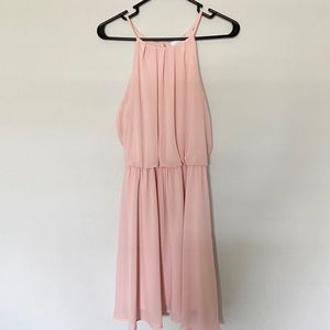 Blush color spring time dress